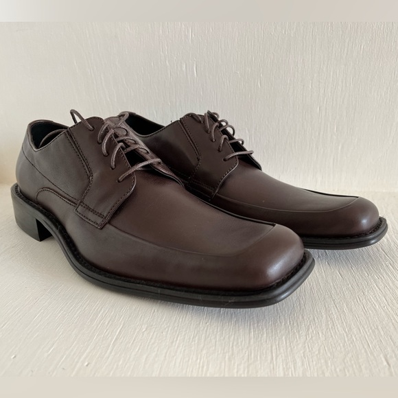 Kenneth Cole New York Brown Leather Mid-Town Dress Shoes
